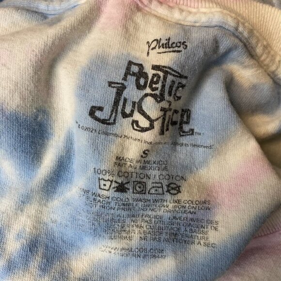 Unisex Philco's Poetic Justice Tie-Dye Tee Hip Hop Rapper 2PAC 90s Movie Size S - Picture 4 of 4